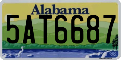 AL license plate 5AT6687