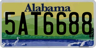 AL license plate 5AT6688