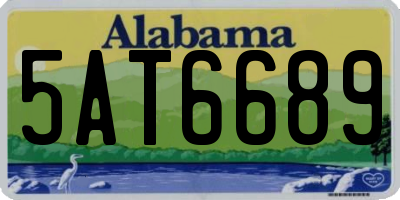 AL license plate 5AT6689