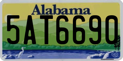 AL license plate 5AT6690