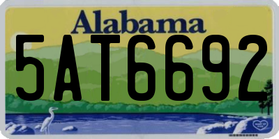 AL license plate 5AT6692