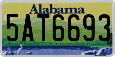 AL license plate 5AT6693
