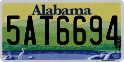 AL license plate 5AT6694