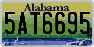 AL license plate 5AT6695