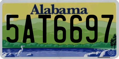 AL license plate 5AT6697