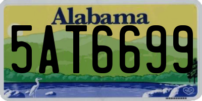AL license plate 5AT6699