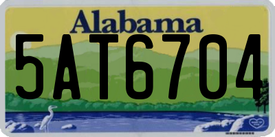 AL license plate 5AT6704