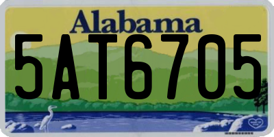 AL license plate 5AT6705