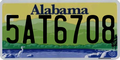AL license plate 5AT6708