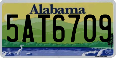 AL license plate 5AT6709