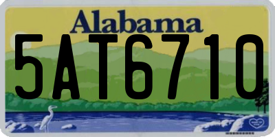 AL license plate 5AT6710