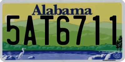 AL license plate 5AT6711