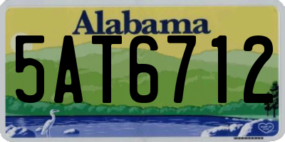 AL license plate 5AT6712
