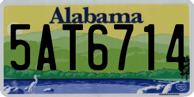 AL license plate 5AT6714