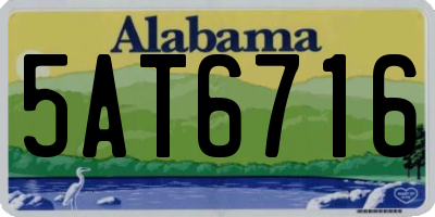 AL license plate 5AT6716