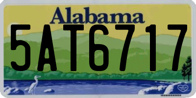 AL license plate 5AT6717