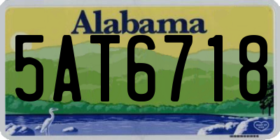 AL license plate 5AT6718