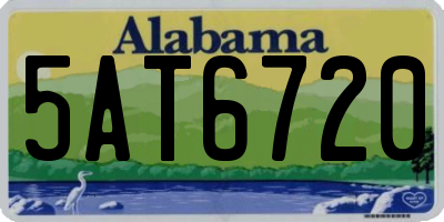 AL license plate 5AT6720
