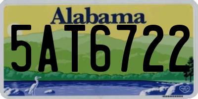 AL license plate 5AT6722
