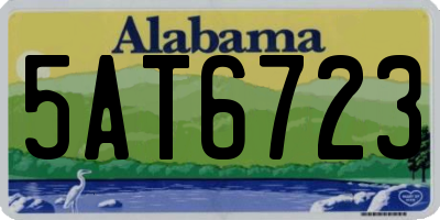 AL license plate 5AT6723