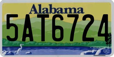 AL license plate 5AT6724