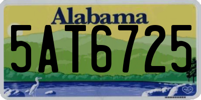 AL license plate 5AT6725