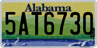 AL license plate 5AT6730