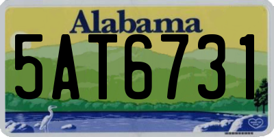 AL license plate 5AT6731
