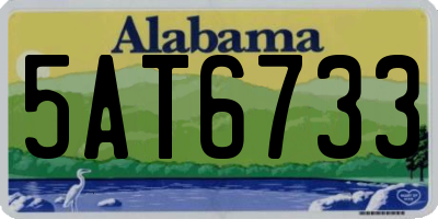 AL license plate 5AT6733