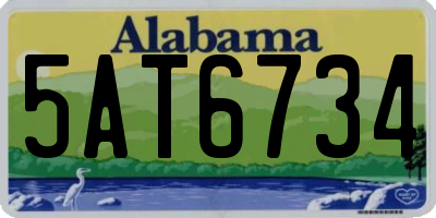 AL license plate 5AT6734