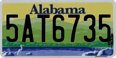 AL license plate 5AT6735