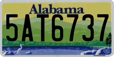 AL license plate 5AT6737