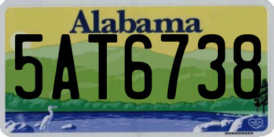 AL license plate 5AT6738
