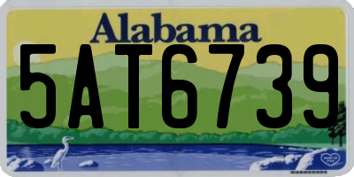 AL license plate 5AT6739