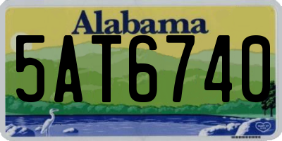 AL license plate 5AT6740
