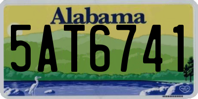 AL license plate 5AT6741