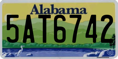 AL license plate 5AT6742