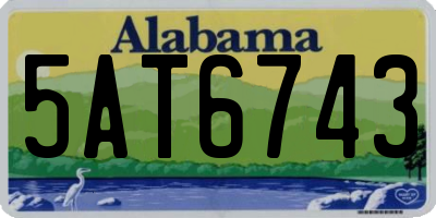 AL license plate 5AT6743