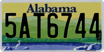 AL license plate 5AT6744