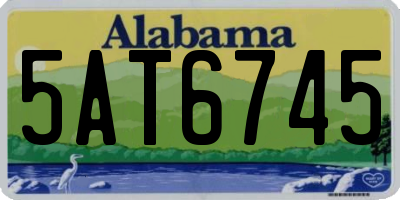 AL license plate 5AT6745