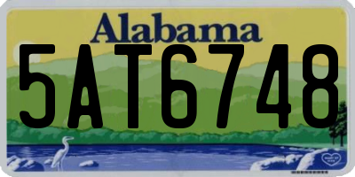 AL license plate 5AT6748