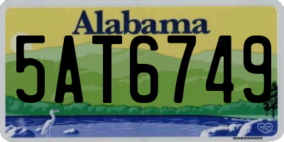 AL license plate 5AT6749