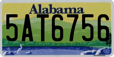 AL license plate 5AT6756