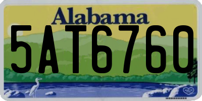 AL license plate 5AT6760