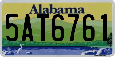 AL license plate 5AT6761