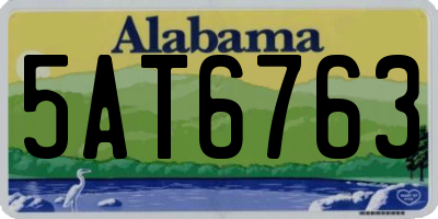 AL license plate 5AT6763