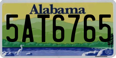 AL license plate 5AT6765