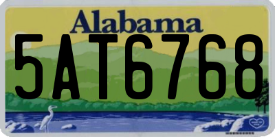 AL license plate 5AT6768