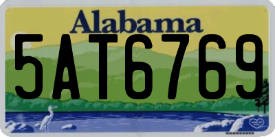 AL license plate 5AT6769