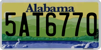 AL license plate 5AT6770
